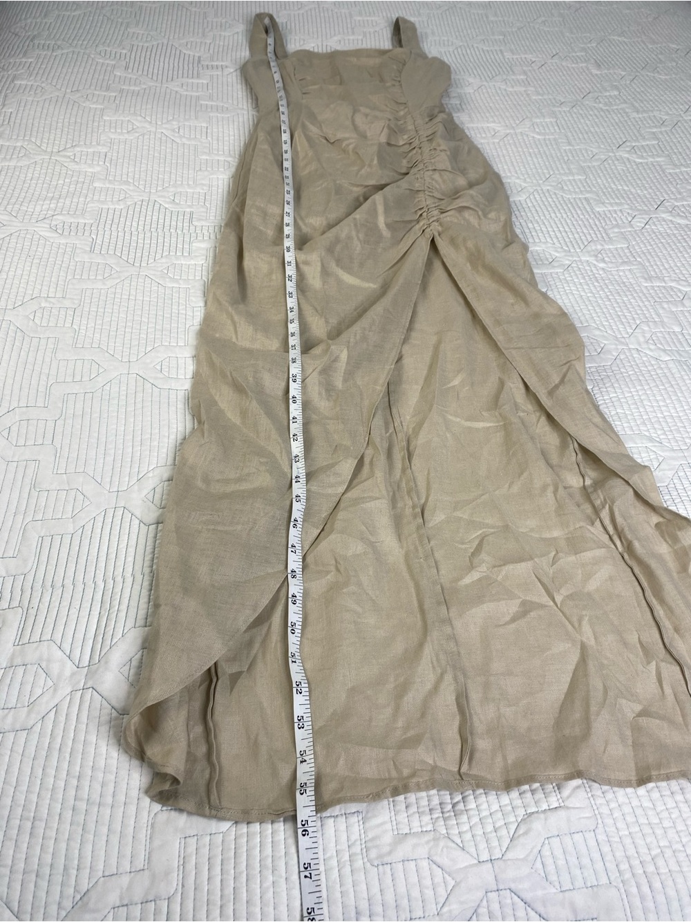 Rumer The Label Linen Estelle Dress Size S Maxi Slit Cruise Date Spring - Picture 4 of 11
